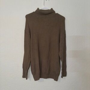 NWT Dex dark green/brown turtleneck top